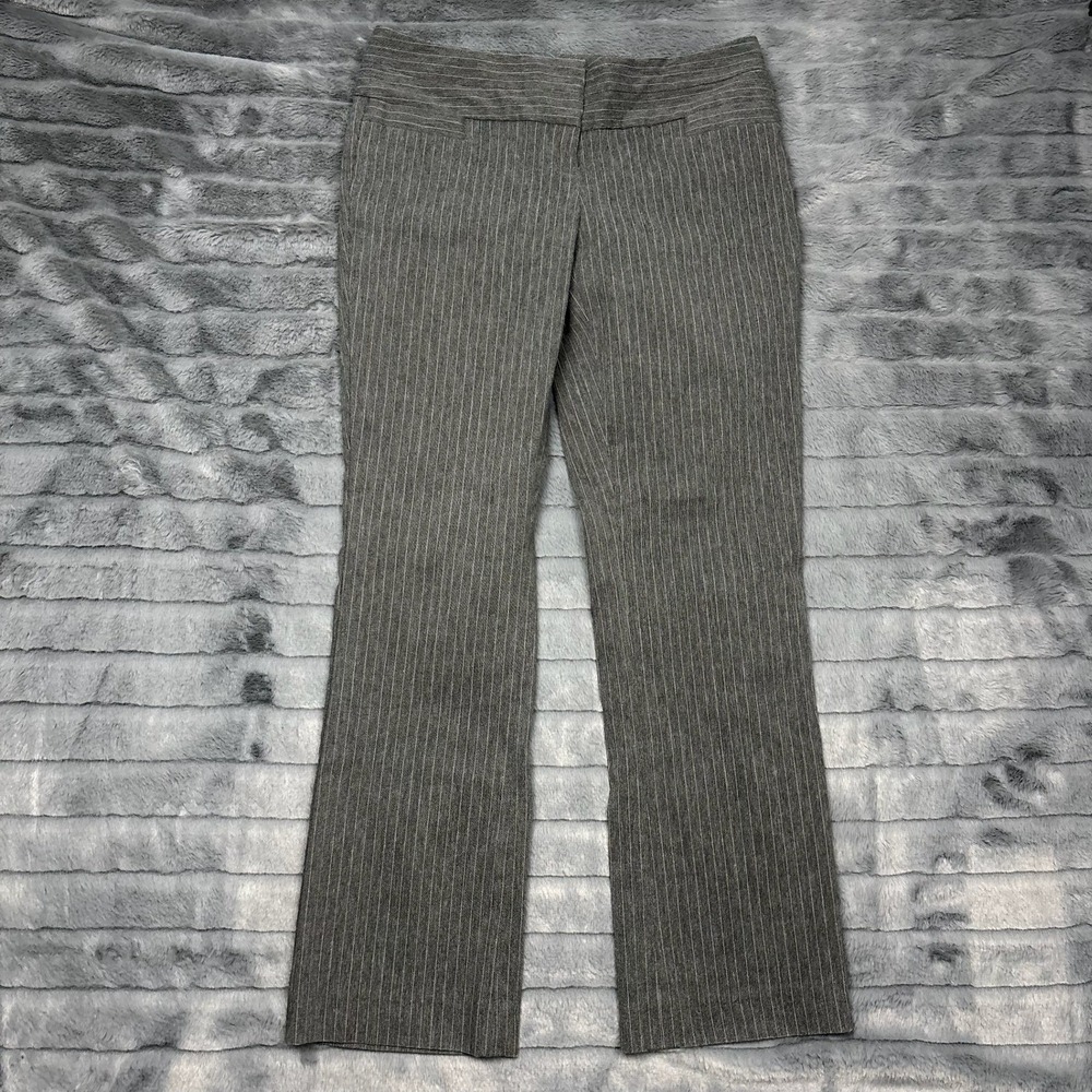 The Limited Ideal Stretch Gray Pinstripe Bootcut Dress Pants Womens Size 4